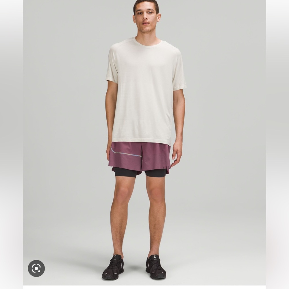 Lululemon mens surge shorts 6” lined special edition purple black size L New - Picture 5 of 12